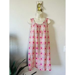 WHIT Pink and Cream Geometric Mini Dress